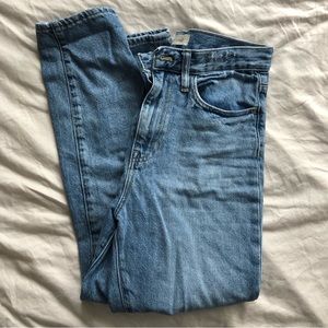 Madewell denim mom jean